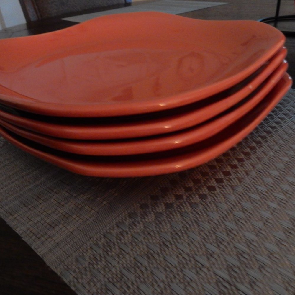 10" Dinner Plates, Orange